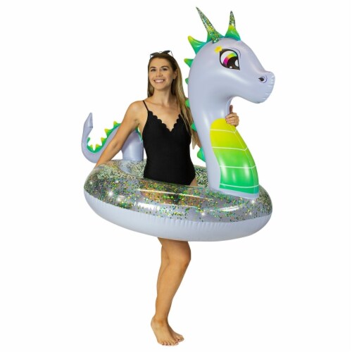PoolCandy Glitter Dragon Jumbo Beach & Pool Tube Perspective: top