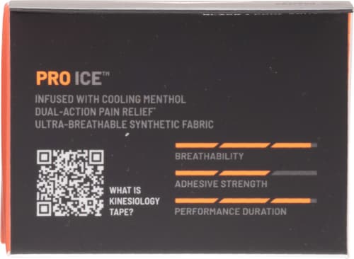 KT™ Tape Menthol Infused Pro Ice™ Kinesiology Tape Strips - Black Perspective: top