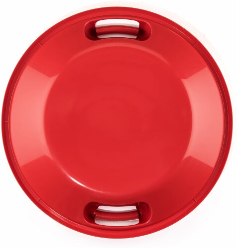 Lucky Bums Circular Saucer Snow Sled for Winter Sledding, 25 Inch Diameter, Red Perspective: top