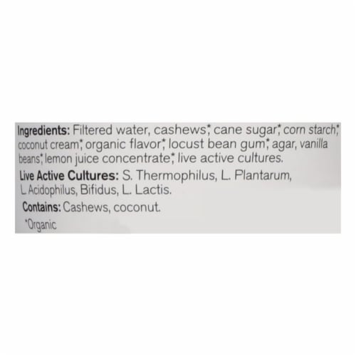 Forager Project Dairy-Free Organic Probiotic Cashew & Coconut Vanilla Bean Yogurt Alternative 5.3 oz Perspective: top