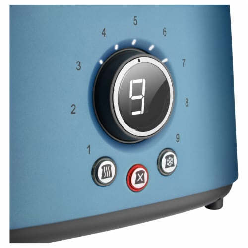 Sencor 2-Slot Toaster with Digital Button and Rack - Blue Perspective: top