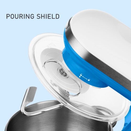 Sencor Stand Mixer with Pouring Shield - Blue Perspective: top