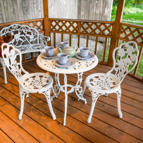 White patio online bistro table