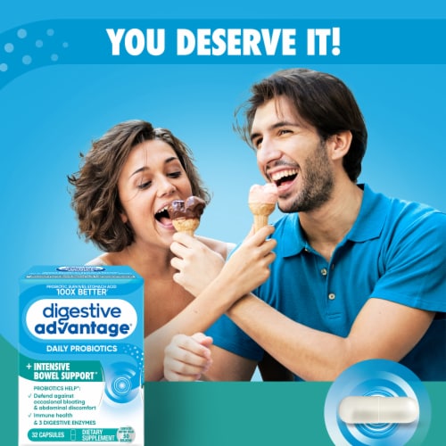 Digestive Advantage Daily Probiotics Intensive Bowel Support Capsules Perspective: top