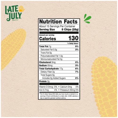 Late July® Organic Sea Salt Thin and Crispy Party Size Tortilla Chips Perspective: top