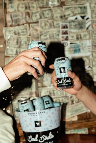 Four Peaks Brewing Bad Birdie Juicy Golden Ale Beer Perspective: top