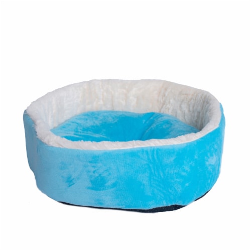 Aeromark C12HTL-MB Armarkat Pet Bed Cat Bed 14 x 14 x 14 - Sky Blue & Ivory Perspective: top