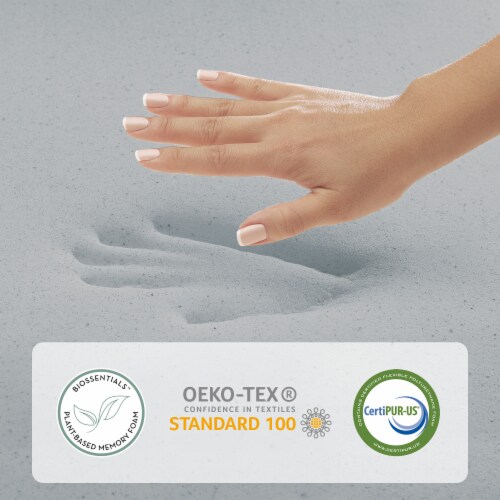 Dream Serenity Peak Comfort 3 inch Memory Foam Mattress Topper Full Perspective: top