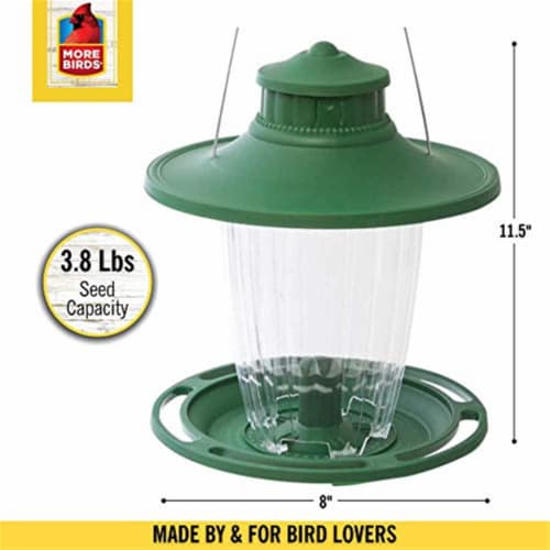 Classic Brands Lantern Bird Feeder - Large Green Perspective: top