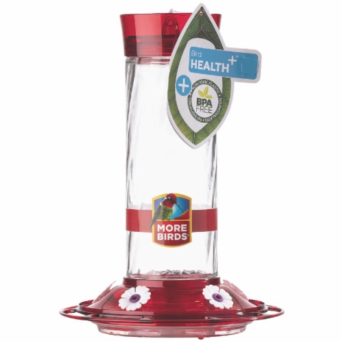 More Birds Diamond Hummingbird Feeder - Red Perspective: top