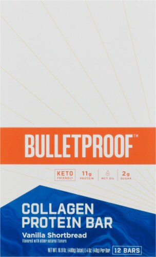Bulletproof™ Keto Vanilla Shortbread Collagen Protein Bars Perspective: top
