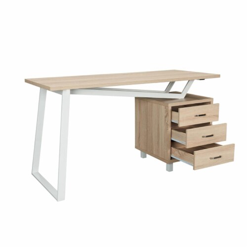Techni Mobili Modern Design Computer Desk with Storage in Sand 1