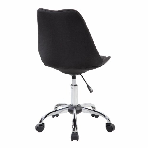 Techni Mobili Armless Desk Chair in Black Perspective: top