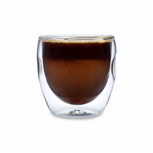 Moderna Artisan Series Double Wall 2 oz Beverage and Espresso Shot Glasses  - Set of 2 Drinking Glasses