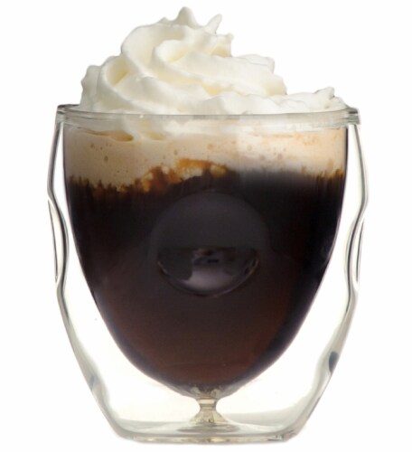 Moderna Artisan Series Double Wall 2 oz Beverage & Espresso Shot Glasses - Set of 2 Perspective: top