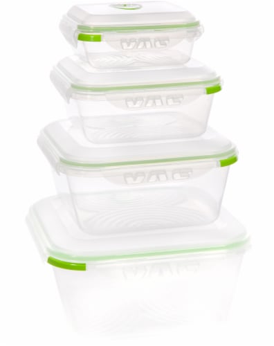 Plastic Jumbo Square Food Storage Container Set - 10 Piece Set, 10 PC -  Fry's Food Stores