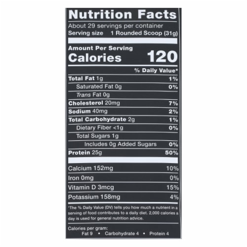 Ascent Native Fuel Vanilla Bean Whey Protein Powder Perspective: top