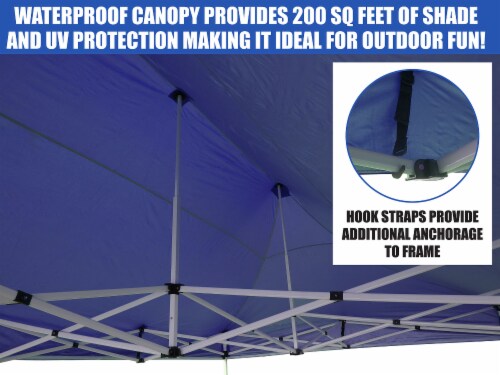 GigaTent Blue Pop Up Canopy Perspective: top