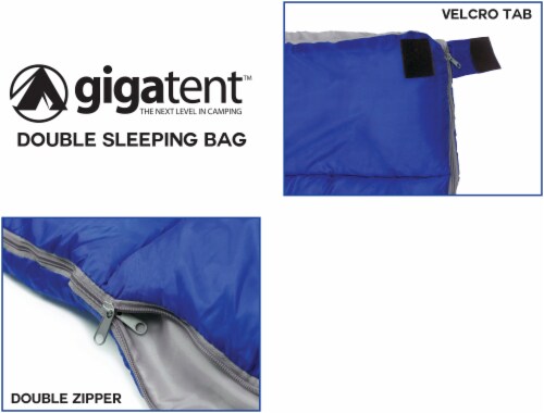 GigaTent Blue Double Sleeping Bag Perspective: top