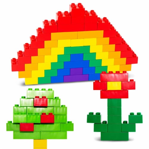 100 Pcs BiOBUDDi Assorted Blocks Set Perspective: top