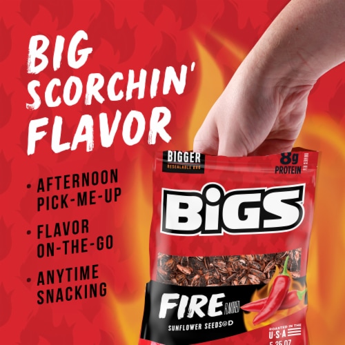 BIGS Sunflower Seeds, Fire Flavor Perspective: top