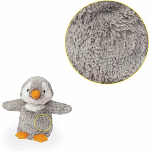 Warmies CPPEN4 Microwavable French Lavender Scented Plush Gray Penguin Perspective: top