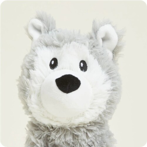 Warmies Husky Stuffed Animal Perspective: top