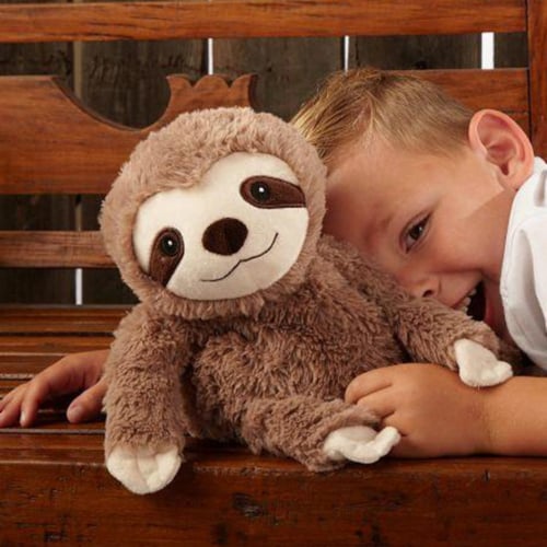 Warmies® Sloth Microwavable Warming Plush Perspective: top