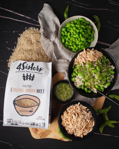 4Sisters® Organic Long Grain Brown Rice Perspective: top