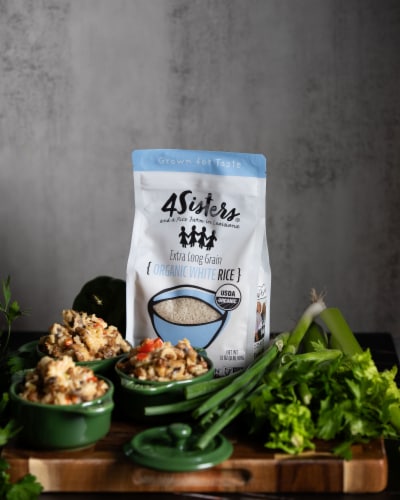 4Sisters® Extra Long Grain Organic White Rice Perspective: top