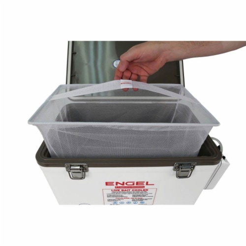 ENGEL 19 Quart Insulated Live Bait Fishing Dry Box Cooler with Water Pump,  White, 1 Piece - Ralphs