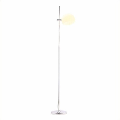Zuo Astro Floor Lamp in Frosted Glass Silver Perspective: top