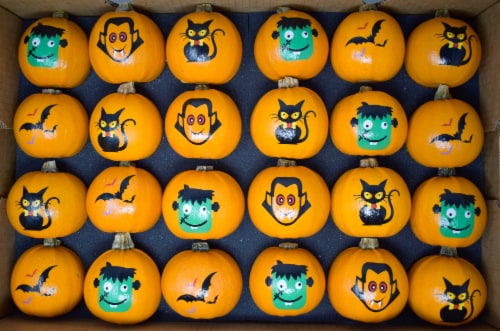 Little Ghouls Painted Pumpkin Perspective: top