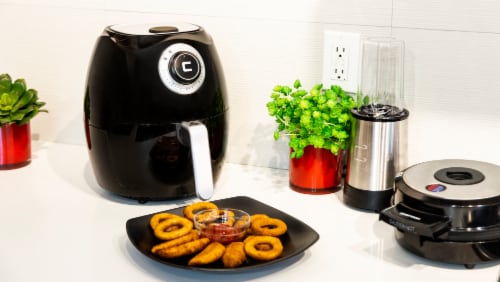 Chefman Flat Basket Air Fryer - Black Perspective: top