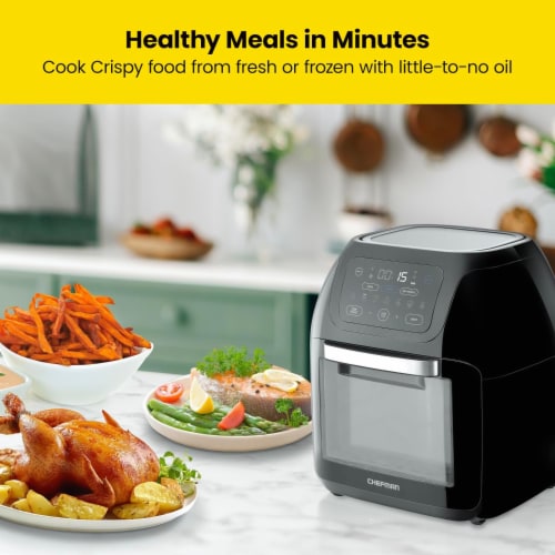 Chefman Digital Air Fryer + Oven - Black Perspective: top