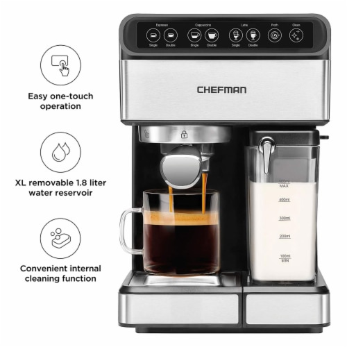 Cyetus All in One Espresso Machine with Coffee Grinder and Milk Steam  Frother, 1 - Kroger