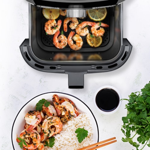 Chefman Square Stainless Steel Air Fryer - Silver Perspective: top