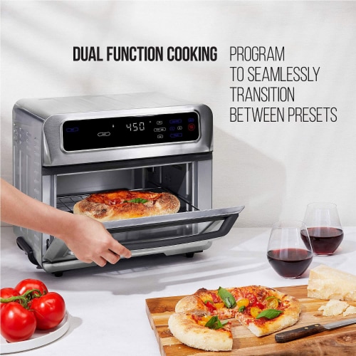 Chefman Stainless Steel Dual-Function Air Fryer and Toaster Oven