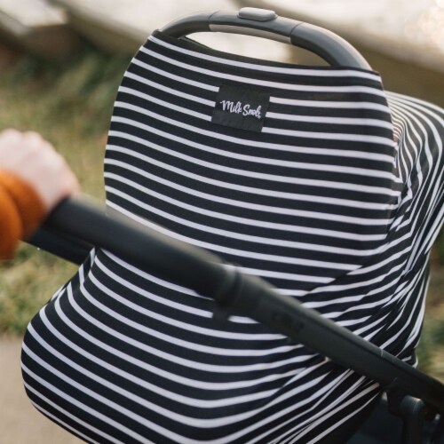 Milk Snob MODERN STRIPE 5-in-1 Nursing and Car Seat Cover Perspective: top