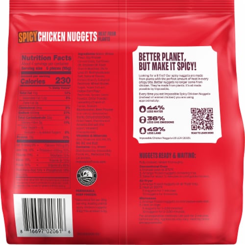 Impossible™ Plant-Based Frozen Spicy Chicken Nuggets Perspective: top