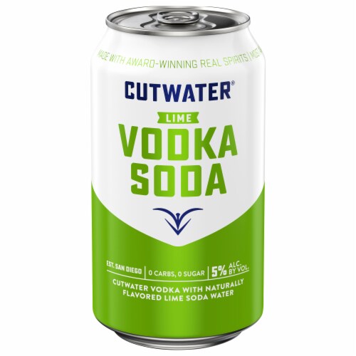Cutwater® Spirits Fugu Lime Vodka Soda Cocktail Perspective: top