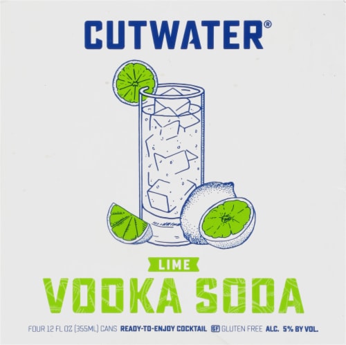 Cutwater® Spirits Fugu Lime Vodka Soda Cocktail Perspective: top