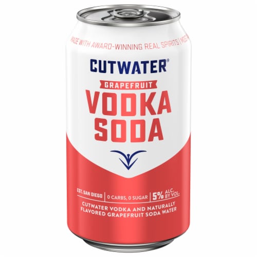 Cutwater® Grapefruit Vodka Soda Cocktail Perspective: top