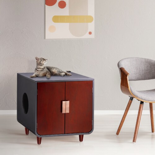 Dyad wooden cat litter box sale
