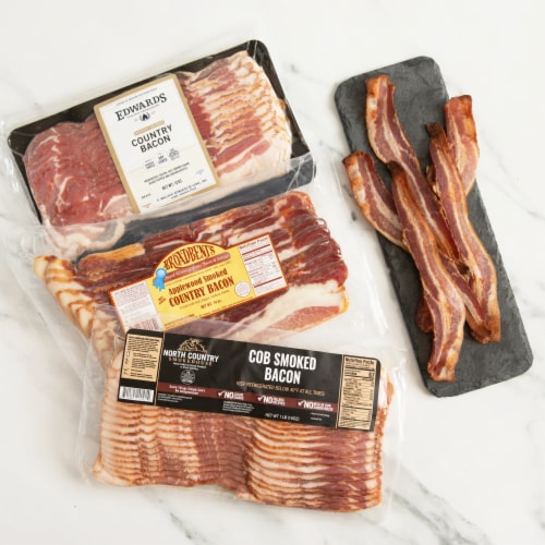Bacon Lover's Feast in Gift Box  (2.6 pound) Perspective: top