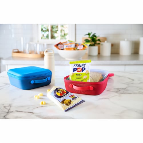 SkinnyPop Popcorn and Pirate's Booty, Popcorn & Puffs Variety Pack, Snack Sized Bags, Perspective: top