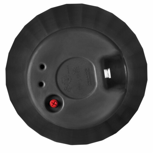 Crescent Garden Tru Drop Tall Cup Planter Flower Pot, Caviar Black, 22 Perspective: top