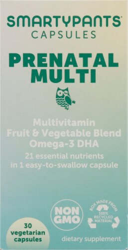 SmartyPants® Prenatal Multi Vegetarian Capsules Perspective: top
