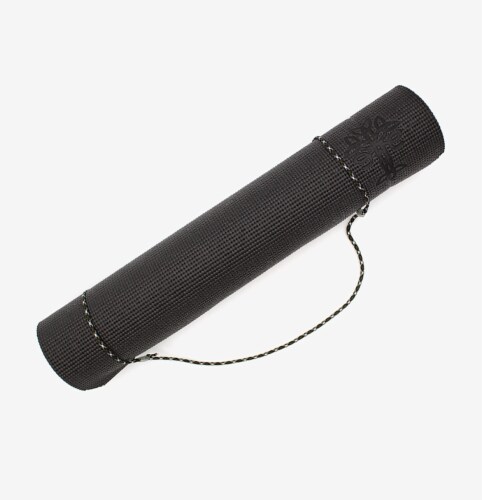 Oak and Reed Extra-Thick Non-Slip Yoga Mat with Carry Rope, Black Perspective: top
