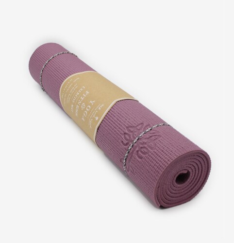 Oak and Reed Extra Thick Non Slip Yoga Mat with Carry Rope Mauve